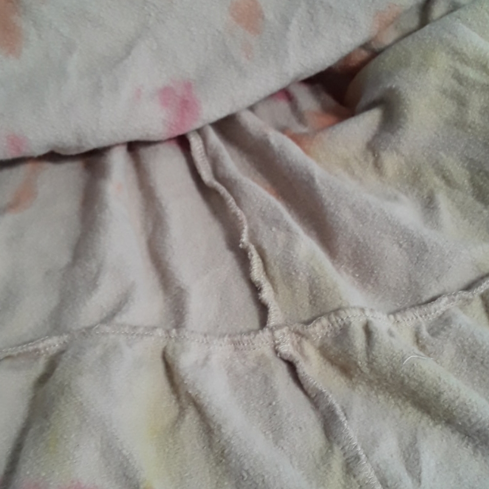 Mini Dress Swing Skirt Tiered Tie Dye Pastel - Picture 14 of 14